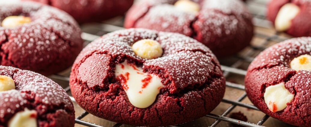 red velvet stuffed cookies
