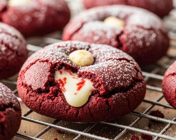 red velvet stuffed cookies