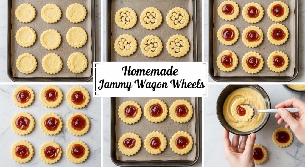 Homemade Jammy Wagon Wheels